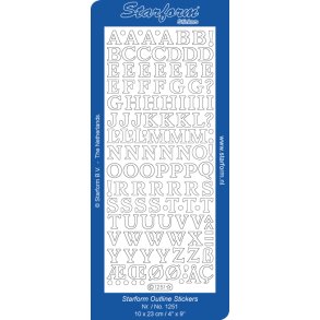 Stickers Bogstaver 1251 S S6