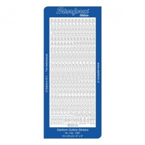 Stickers 1281 bogstaver guld 1cm S6