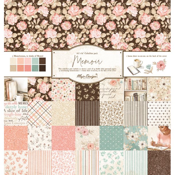 Papirblok Memoir 12x12" hele serien