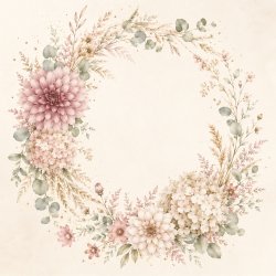Papirblok Sensommer Blomster 15 x 15 cm - Luna Hobby