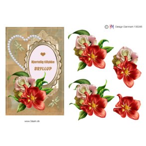 3D ark telegram ramme med tekst HM design