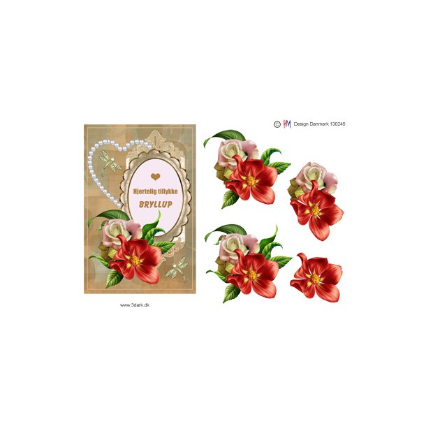 3D ark telegram ramme med tekst HM design