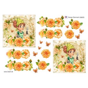 3D ark Dame med haveting M21