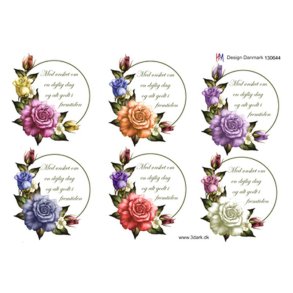 3D ark Blomster med tekst M35