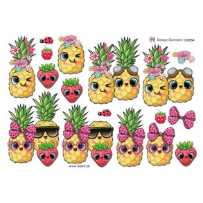 3D ark Sjove ananas & jordb�r M35