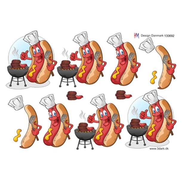 3D ark Sjov hotdog HM design