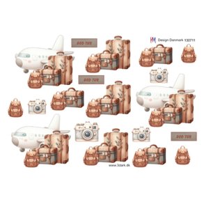 3D ark Flyvemaskine & kuffert M 11