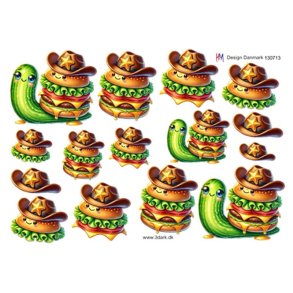 3D ark Sjov burger & agurk M4