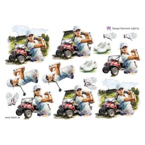 3D ark Golfdame & golfvogn M4