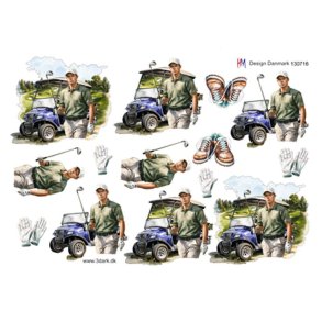 3D ark  Golfmand & golfvogn M4