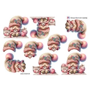 3D ark pige der strikker M25