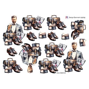 3D ark Herretaske, sko og pung M25