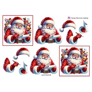 3D ark julemand m. liste M16