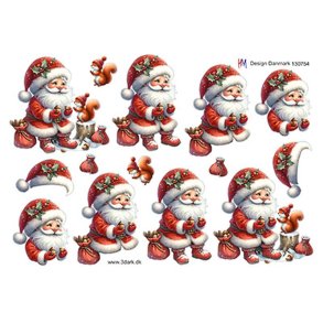 3D ark julemand og egern M16