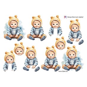 3D ark lille dreng m. hue M16