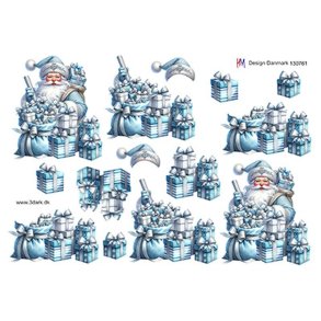 3D ark Isbl julemand og gaver M16