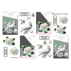 3D ark Hvid due begravelse, HM design, M10