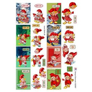 3D ark Mini/ til og fra julekort med polkanisser, HM design, M10