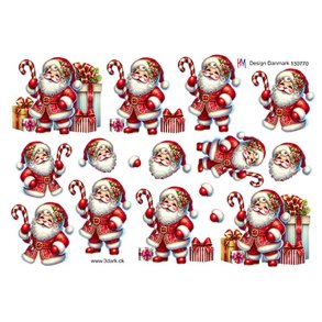 3D ark Julemand med gaver og stok, HM design, M10