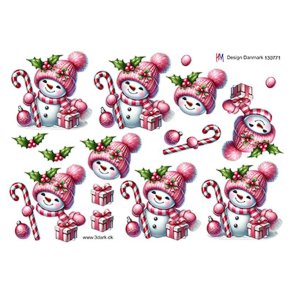 3D ark Snemand med lyserd hue, HM design, M10