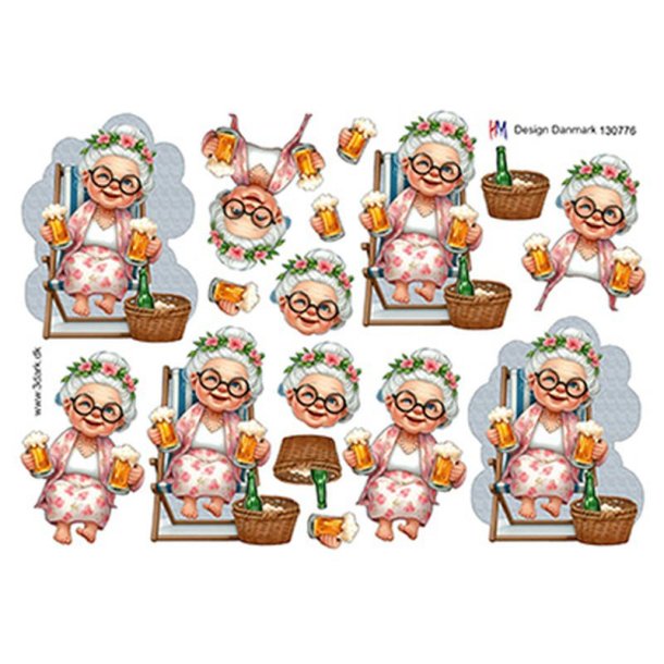 3D ark Bedste i liggestol med l, HM design, M10