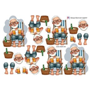 3D ark Bedstefar i liggestol med l, HM design, M10