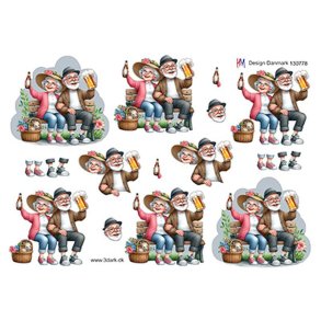 3D ark ldre par p bnk med l, HM design, M10