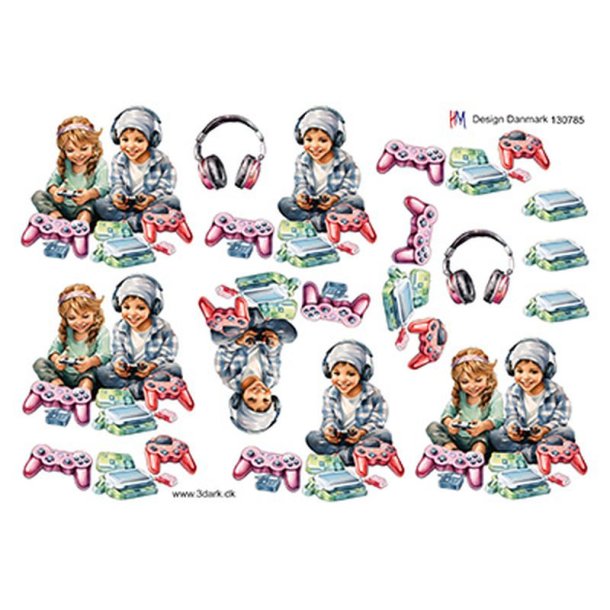 3D ark Brn med spillekonsol HM design, M10