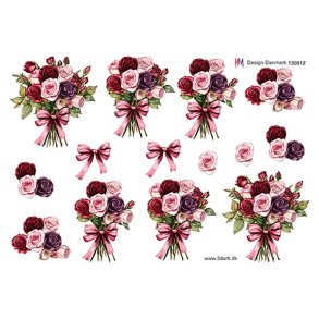 3D ark Buket med roser HM design