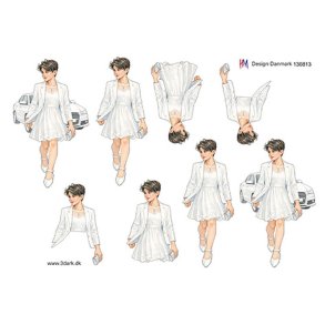 3D ark Konfirmations pige ved bil HM design