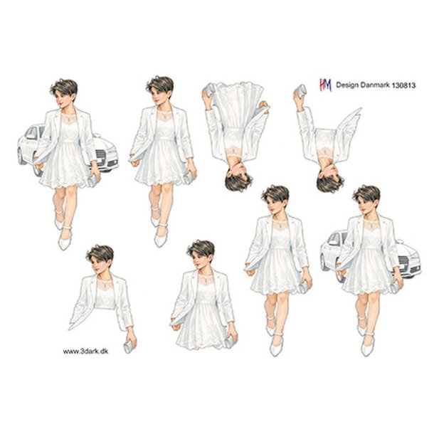 3D ark Konfirmations pige ved bil HM design