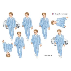 3D ark Konfirmations dreng ved bil HM design