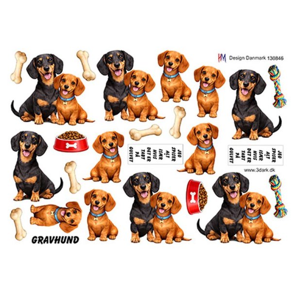 3D ark Gravhund, HM design M49