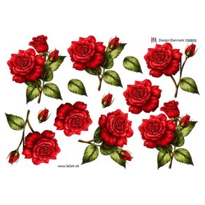 3D ark Stor r�d rose, HM design M49
