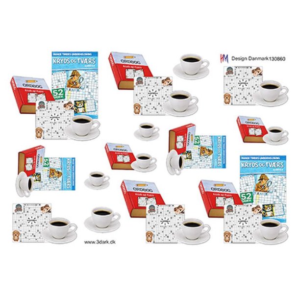 3D ark Kaffe og kryds og tv�rs M49