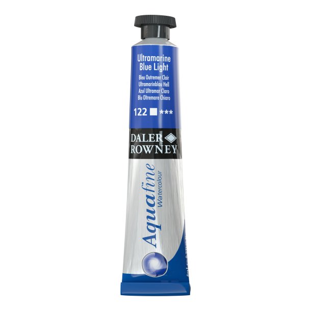 Ultramarine Blue Light 122. 8 ml. tube Aquafine Watercolour - Daler Rowney