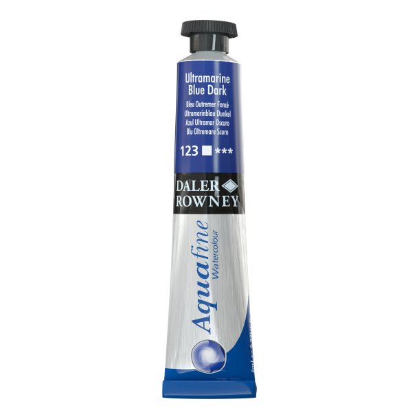 Ultramarine Blue Dark 123. 8 ml. tube Aquafine Watercolour - Daler Rowney