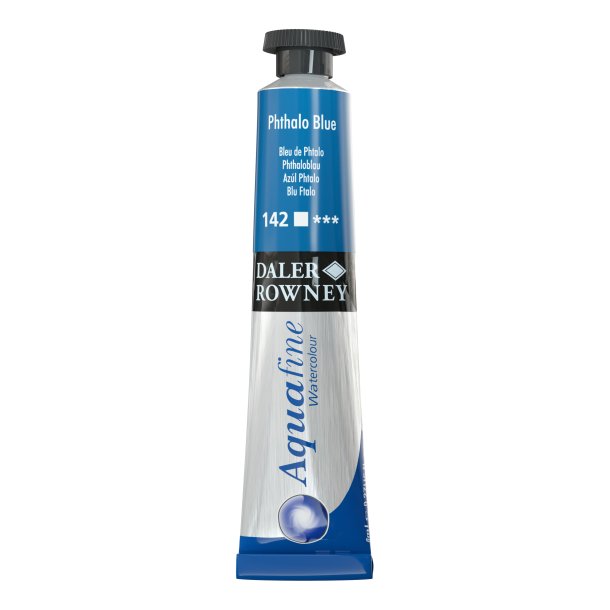 Phthalo Blue 142. 8 ml. tube Aquafine Watercolour - Daler Rowney