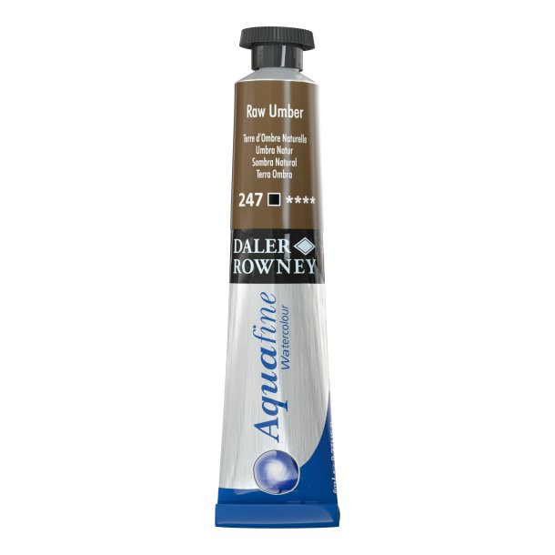 Raw Umber 247. 8 ml. tube Aquafine Watercolour - Daler Rowney