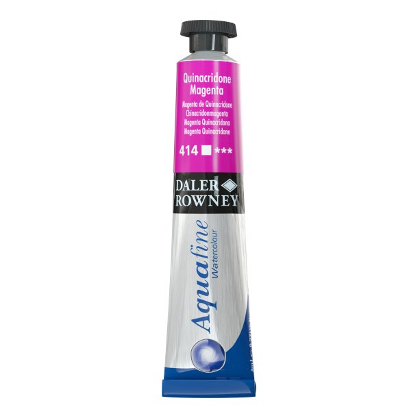 Quinacridone Magenta 414. 8 ml. tube Aquafine Watercolour - Daler Rowney