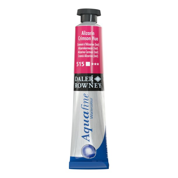 Alizarin Crimsom Hue 515. 8 ml. tube Aquafine Watercolour - Daler Rowney