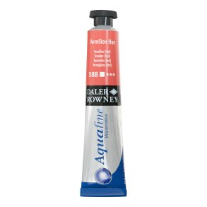 Vermilion Hue 588. 8 ml. tube Aquafine Watercolour - Daler Rowney