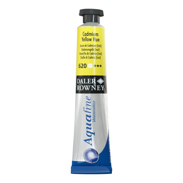 Cadmium Yellow Hue 620. 8 ml. tube Aquafine Watercolour - Daler Rowney