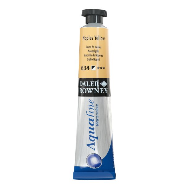 Naples Yellow 634. 8 ml. tube Aquafine Watercolour - Daler Rowney