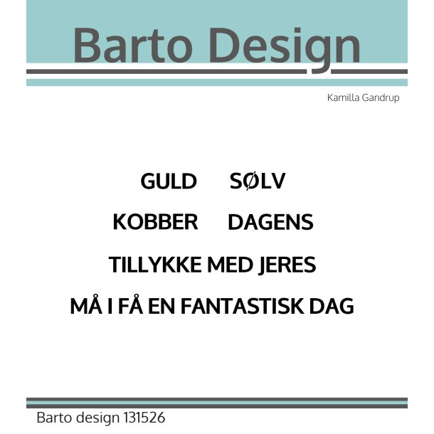 Akrylstempel Add On Bryllup - Barto Design