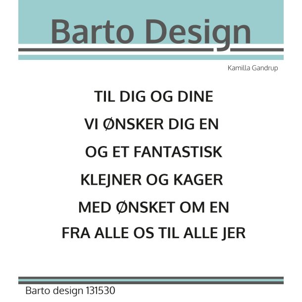 Akrylstempler - Add On Juletekster - Barto Design 