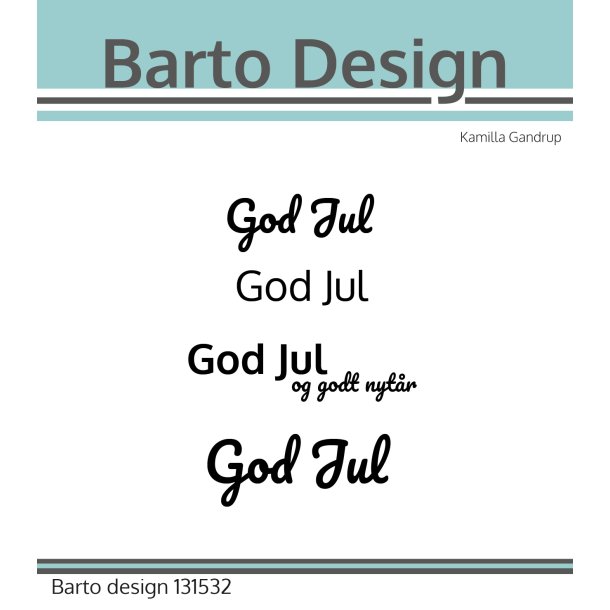 Akrylstempler God Jul - Barto Design J