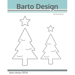 Akrylstempler Juletrer m. stub - Barto Design ST23