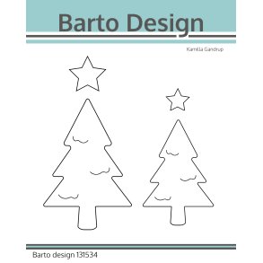 Akrylstempler Juletrer m. stub - Barto Design ST23