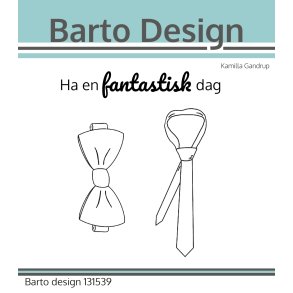 Barto Design Akrylstempler Slips og butterfly med tekst